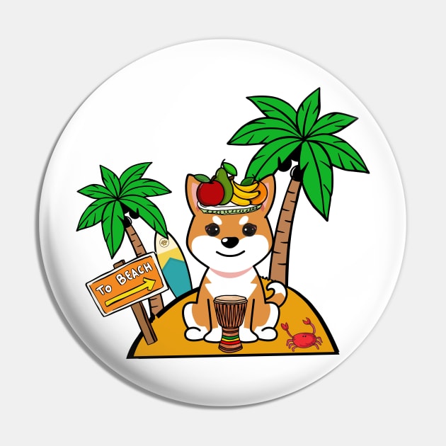 Cute Orange Dog on a tropical island Pin by Pet Station