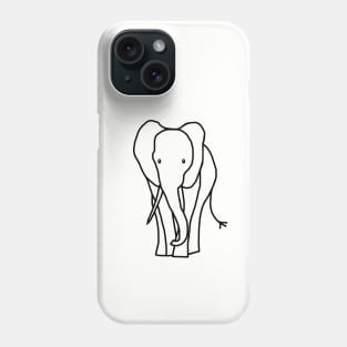 Big Elephant Outline Graphic Phone Case