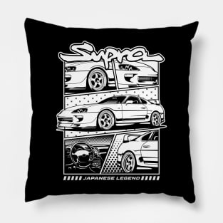 Supra MK4 White Print Pillow