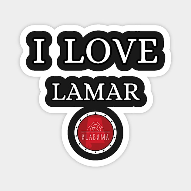 I LOVE LAMAR | Alabam county United state of america Magnet by euror-design