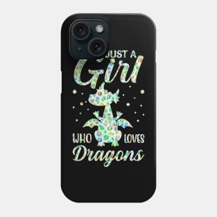 Just A Girl Who Loves Dragons, Rainbow Leopard Phone Case