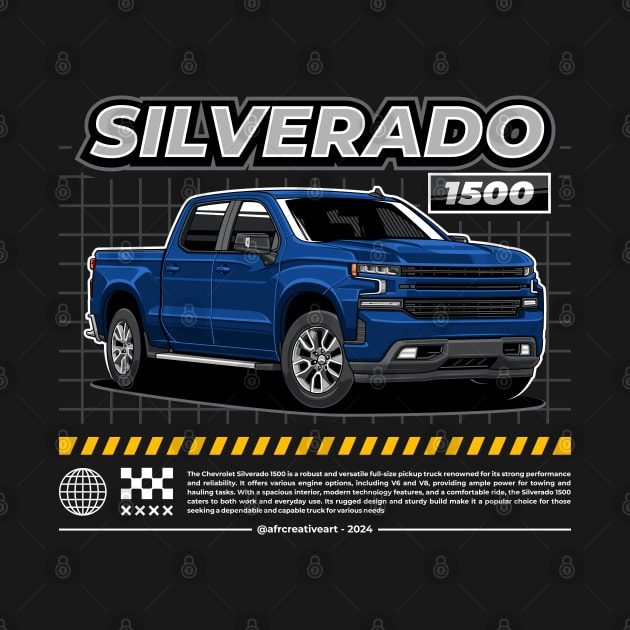 Silverado Truck 1500 Special (Blue) by afrcreativeart