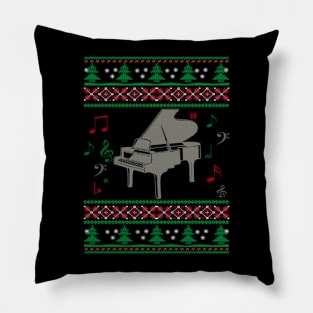 Piano Ugly Christmas Sweater Gifts For Music Lover Pillow