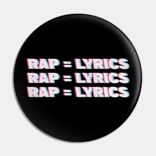 Rap is lyrics Pin