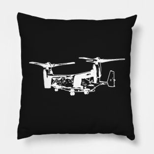 Bell Boeing V-22 Osprey - White Design Pillow