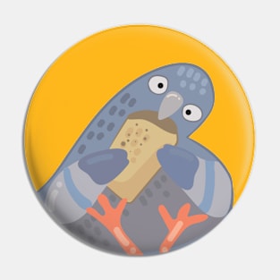 Dove with bread Pin