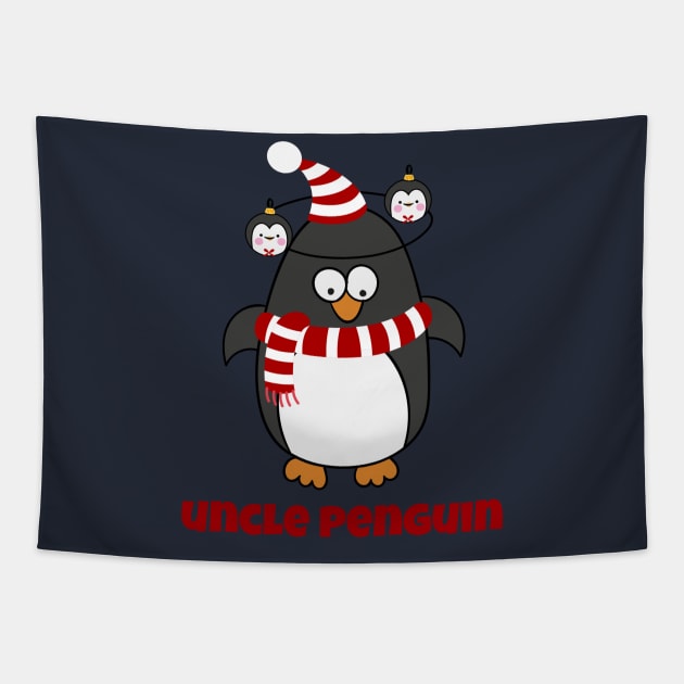 Mens Christmas Penguin Pajama Animal Costume Uncle Penguin Shirt T-Shirt Tapestry by DDJOY Perfect Gift Shirts