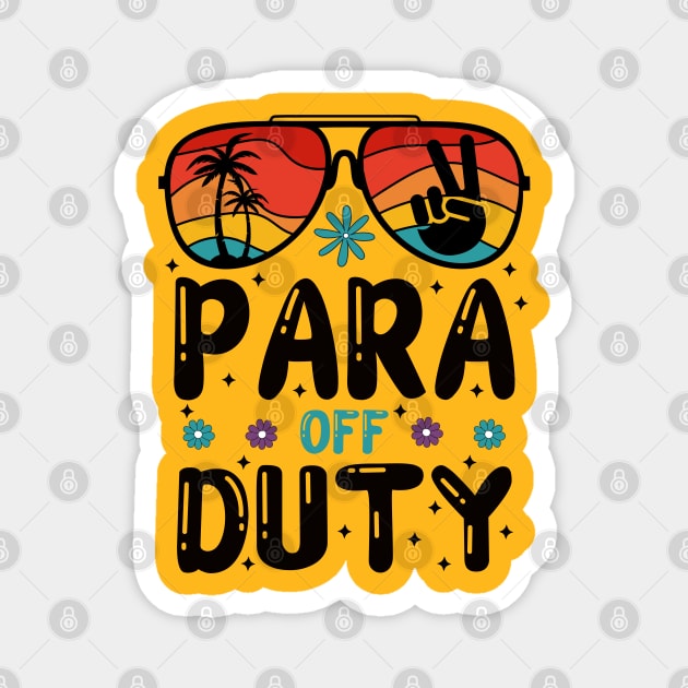 Para off Duty in yellow Magnet by TeeGuarantee