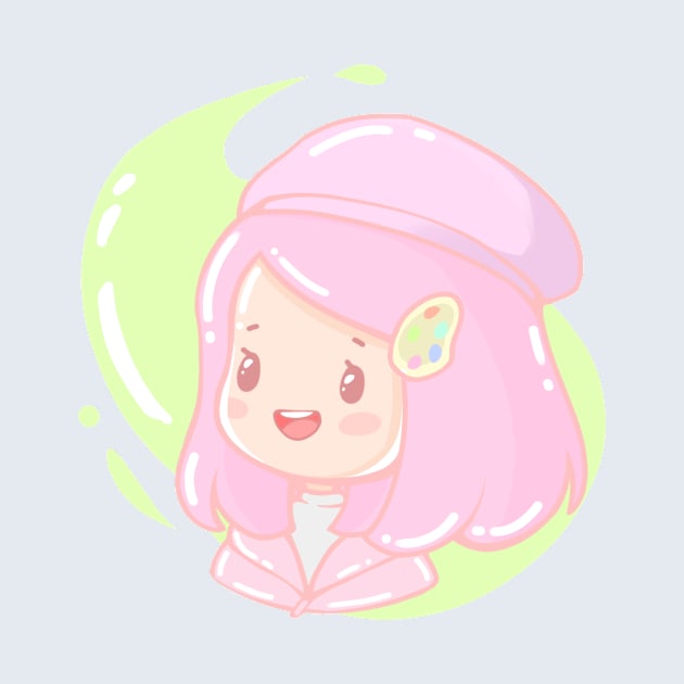 cute pink artist by artINhousee