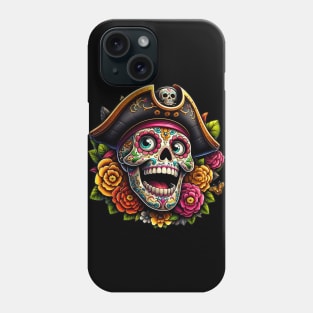 Sugar Skull Art - Pirate Skull Phone Case