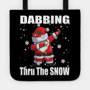 Santa Dabbing Thru The Snow Tote