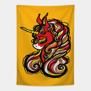 Kansas City Football Unicorn Tapestry