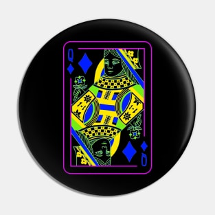 Queen of Diamonds Bright Mode Pin