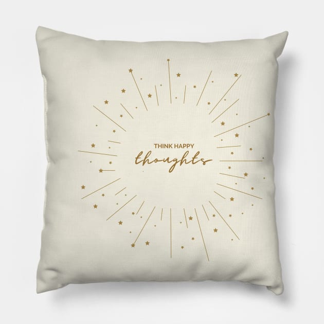 Happy Thoughts Pillow by Delally