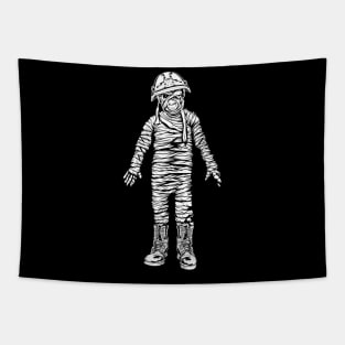 Military Mummy Halloween Theme Tapestry