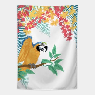 Parrot in Trees Tapestry