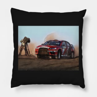 Mitsubishi Lancer Evo X - Rally Cartoon Design Pillow