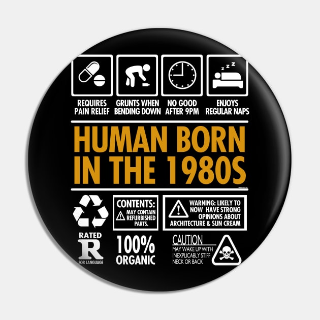 Born In The 1980s Funny Thirtysomething Fortysomething Pin by NerdShizzle