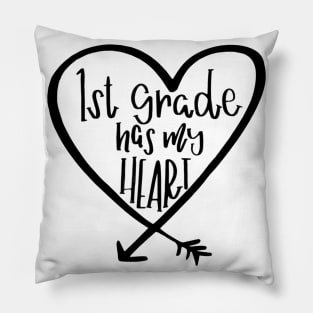 1st Grade Has My Heart Cute Teacher Pillow