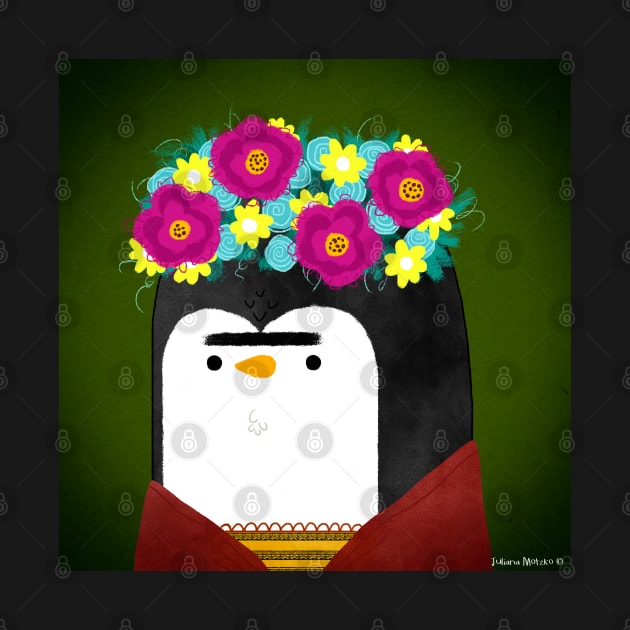 Frida Penguin by thepenguinsfamily