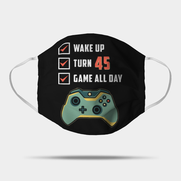 Level 45 Unlocked Shirt Video Gamer 45th Birthday Gifts Tee Level 45 Mask Teepublic