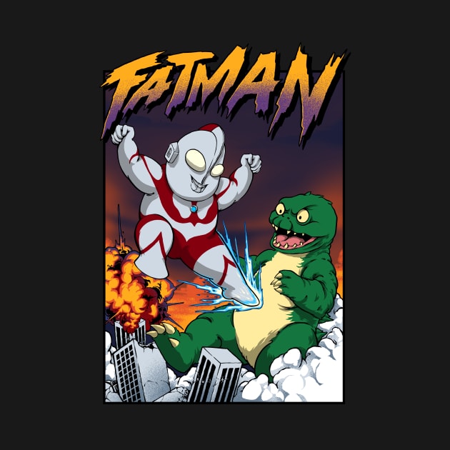 Fatman vs kaiju by kushgraphik