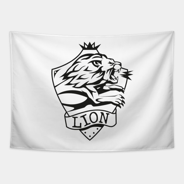 Lion logo Tapestry by Mammoths