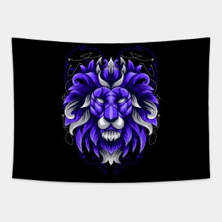 glitch lion head Tapestry