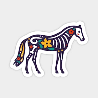 Colorful Day of the Dead Horse | Dia de los Muertos Animals Magnet