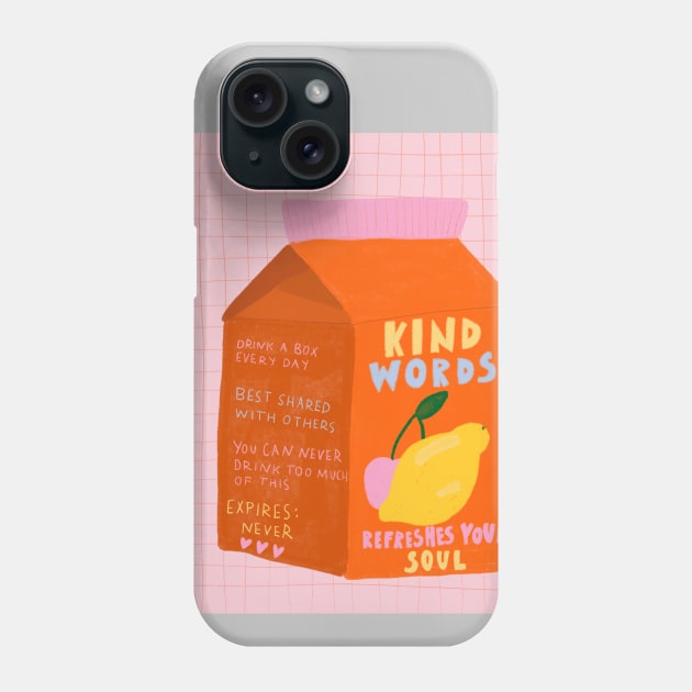 Kind Words Phone Case by barbsiegraphy