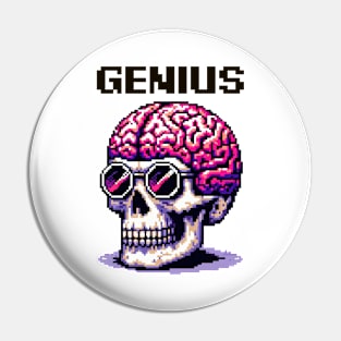 Genius Skull Pin