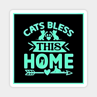 Cats Bless This Home Magnet