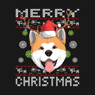 Merry Christmas Corgi dog T-Shirt