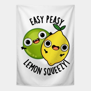 Easy Peasy Lemon Squeezy Funny Fruit Puns Tapestry