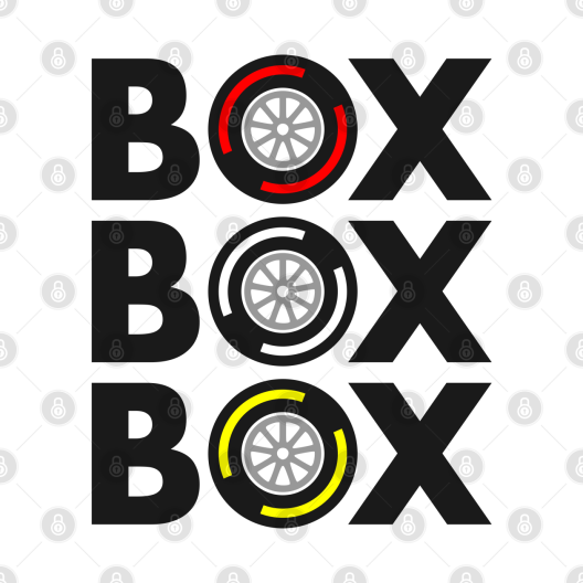 "Box Box Box" F1 Tyre Compound Design by DavidSpeedDesign