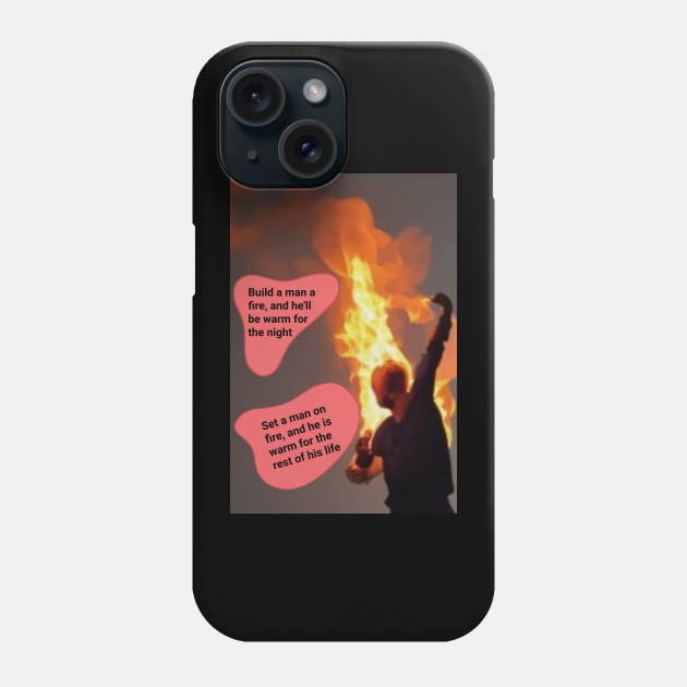 Man on Fire Phone Case by SardyHouse