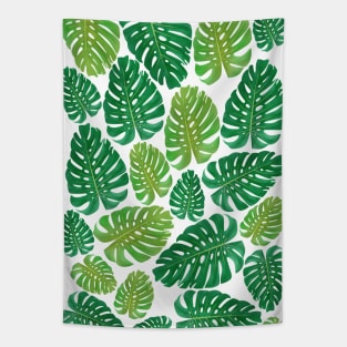 Monstera leafs pattern design Tapestry