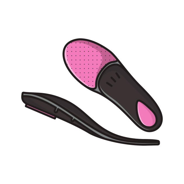 Comfortable Orthotics Shoe Insole, Arch Supports Sticker vector illustration. Fashion object icon concept. Insoles for a comfortable and healthy walk sticker design icon with shadow. by AlviStudio