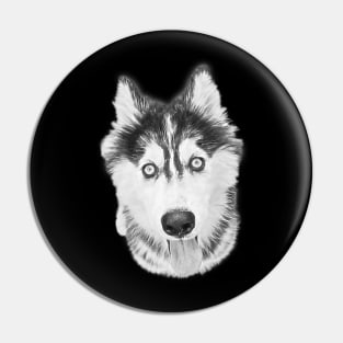 Cute Dog Sketch Art Design Pin