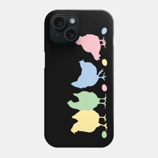 Cute Pastel Easter Egg Flock of Hens for Chicken Lovers Phone Case