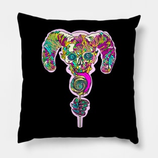 Halloween Candy Skull Candy Demon licking lollipop Pillow