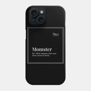 Funny definition art  - Momster - minimal design Phone Case