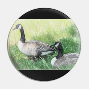 Geese in the Mist Pin