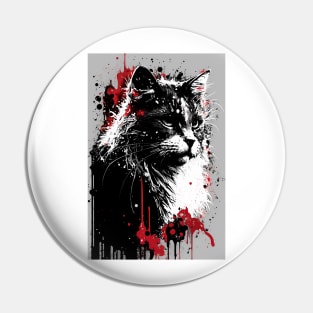 Siberian Cat Portrait Pin