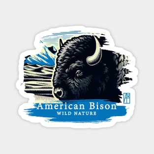 American Bison - WILD NATURE - BISON -1 Magnet