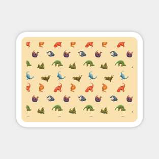 Dinoyoga Pattern Magnet