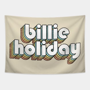 Billie Holiday - Retro Rainbow Letters Tapestry