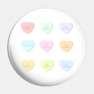 Self Love Heart Candy Pin