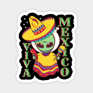 Mexican Poncho Cinco De Mayo Alien Sombrero Fiesta Costume Magnet