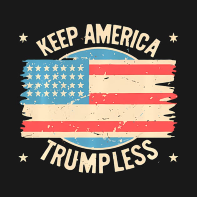 Keep America Trumpless American Flag Map by lam-san-dan